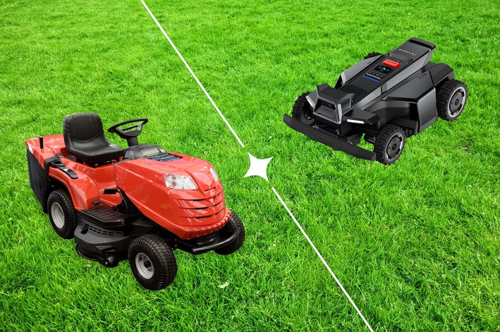 Riding Lawn Mower vs Robot Lawn Mower