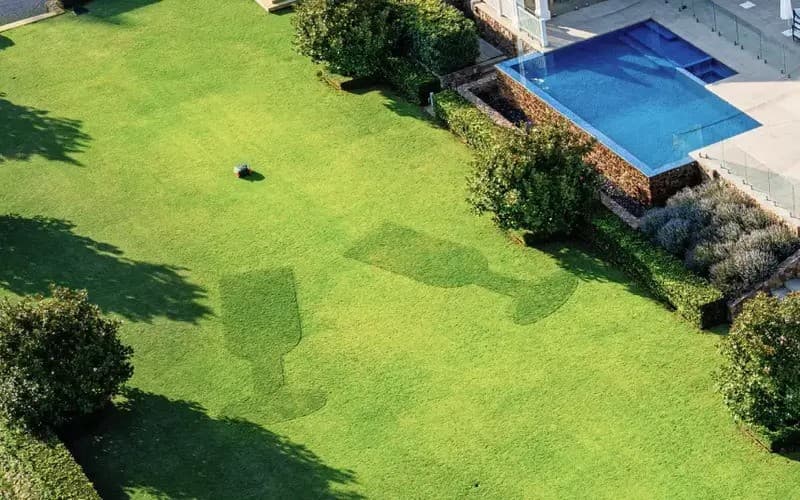 cool lawn mowing pattern
