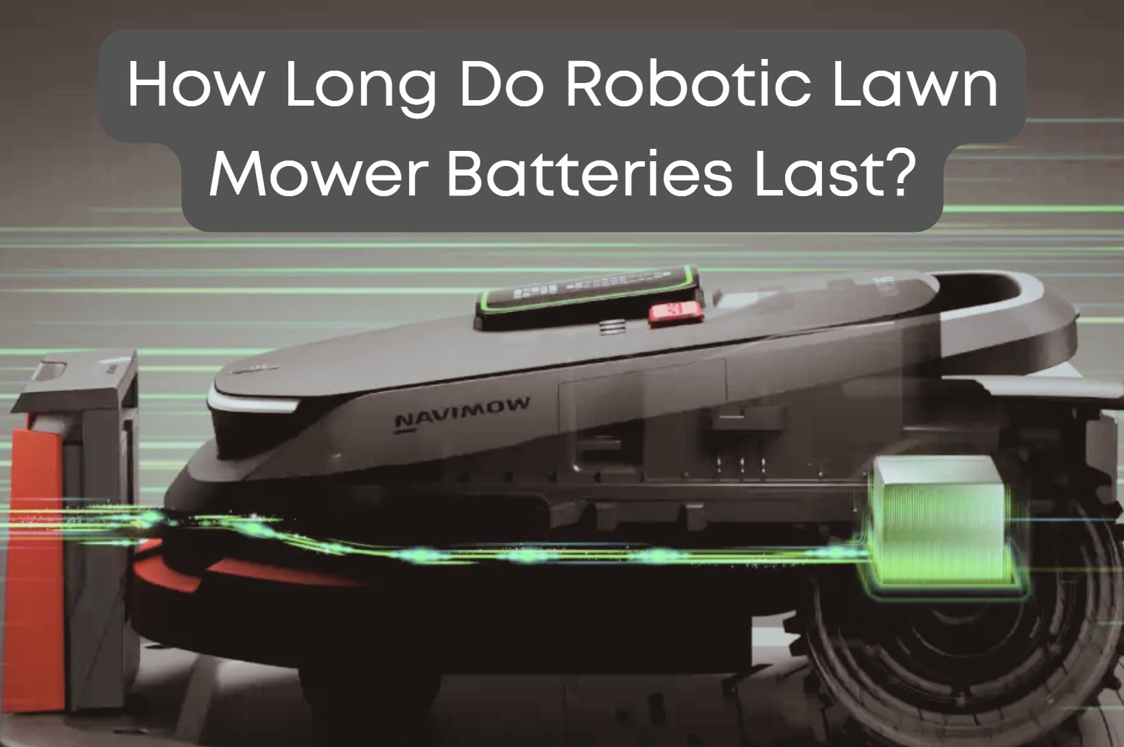 Segway Navimow robotic lawn mower at charging station