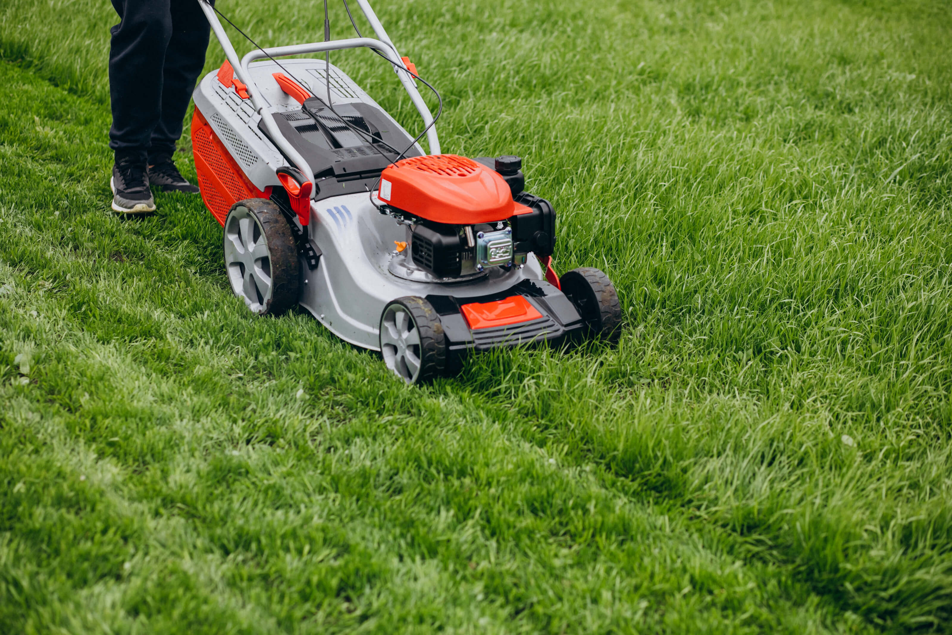 mowing your lawn
