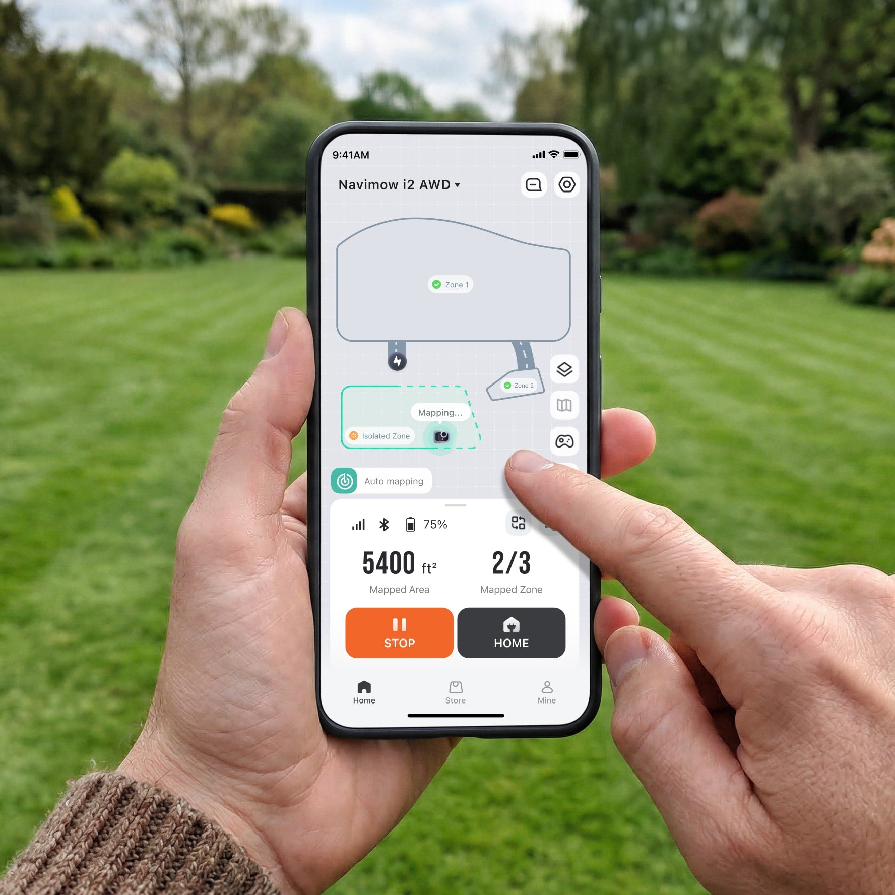<p>Easily auto-map disconnected lawn areas and integrate into your existing map with Navimow's Isolated Zone Mapping feature. Plus, freely share your mower and app experience with neighbors without privacy concerns, with full control over shareable data.</p>