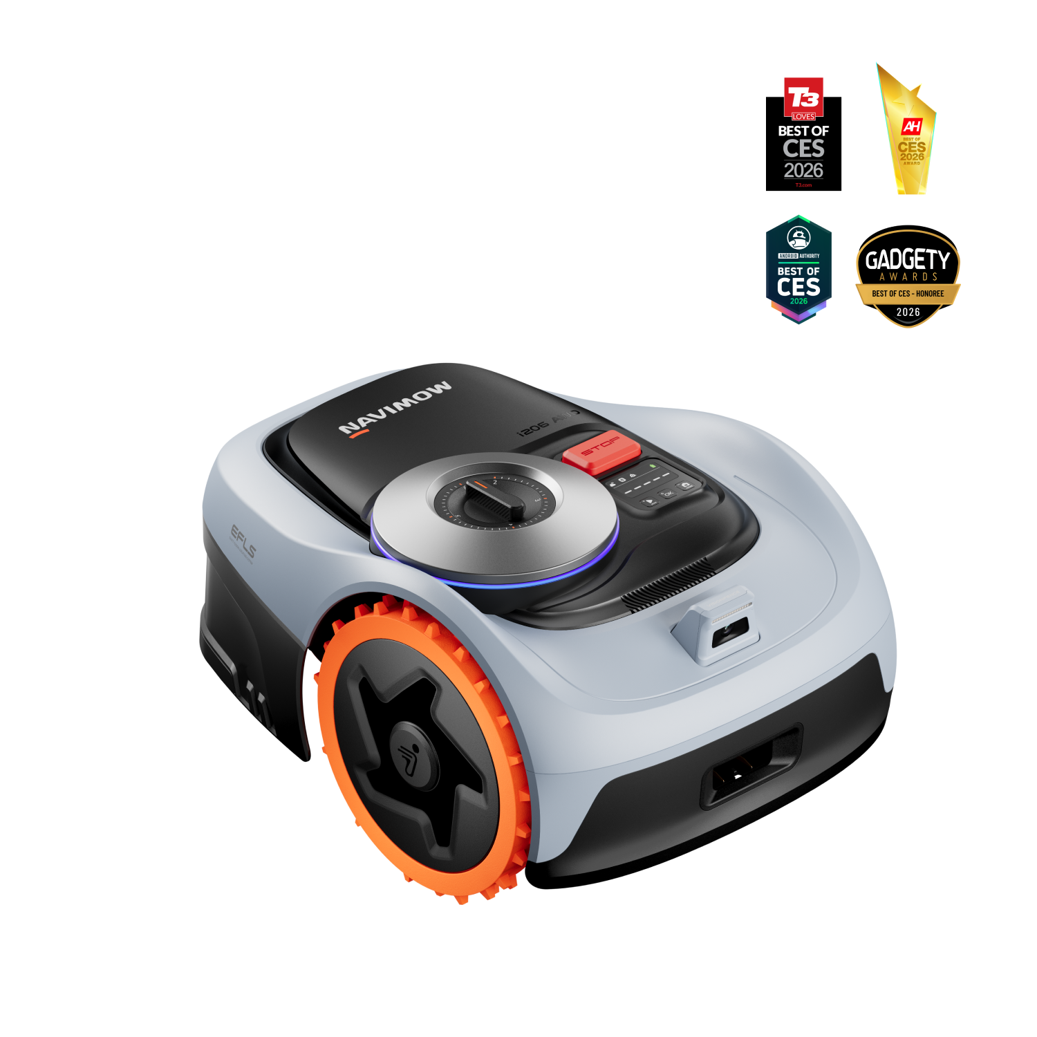 Segway Navimow i Series robot lawn mower with award badges