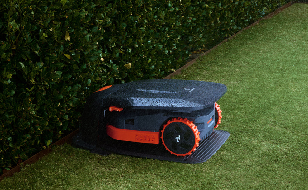 robot mower garage