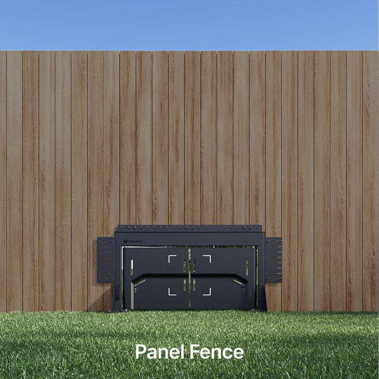 Segway Navimow Fence Pass robot lawn mower installed in panel.