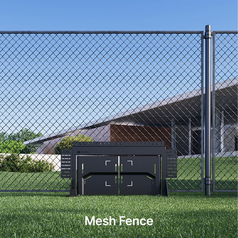Segway Navimow i Series robot lawn mower mesh fence door.