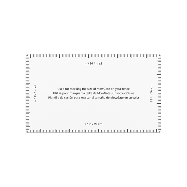 Segway Navimow MowGate robot lawn mower cardboard fence marking template.