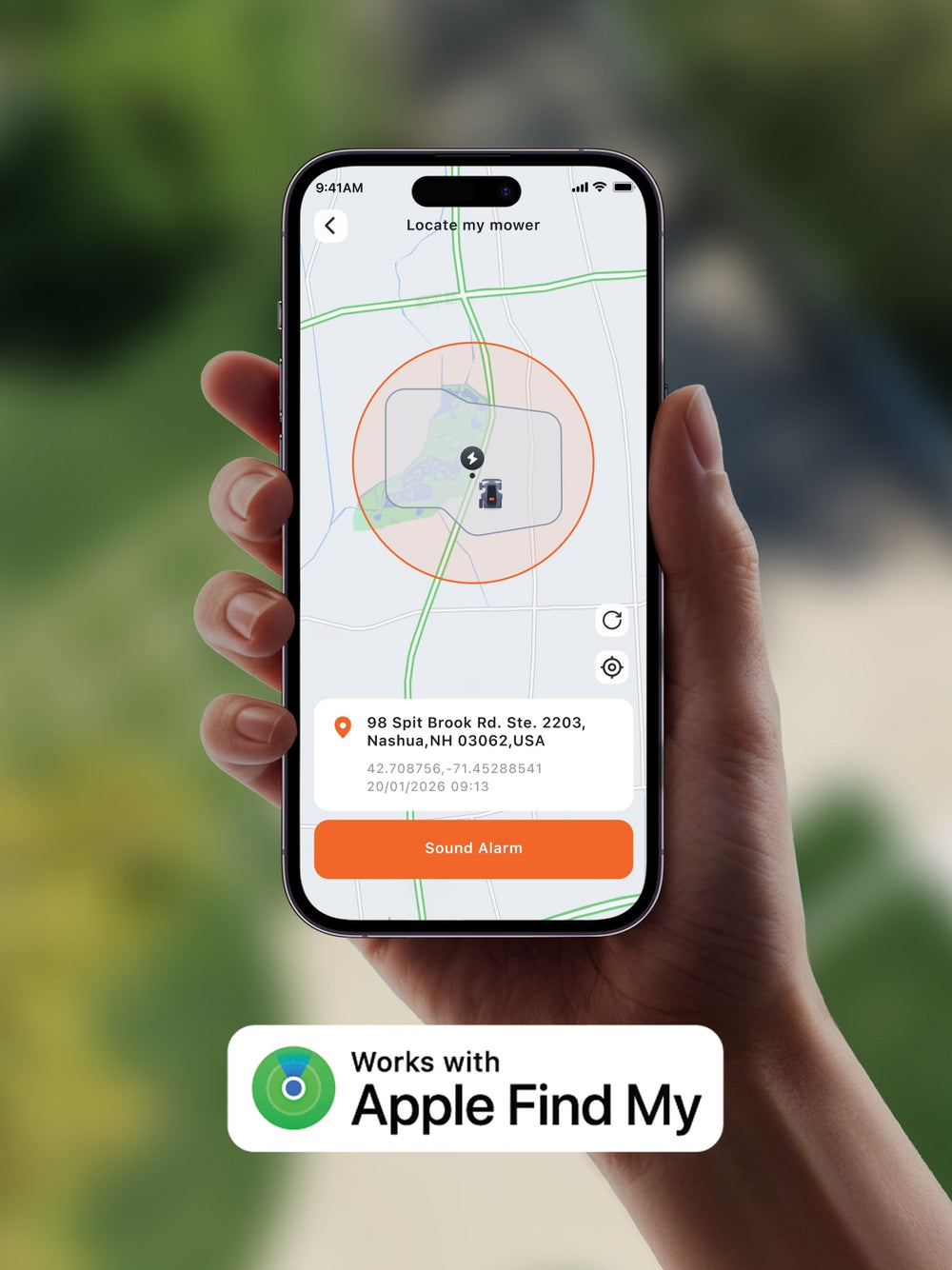 Segway Navimow x4 robot lawn mower tracked on an iPhone.
