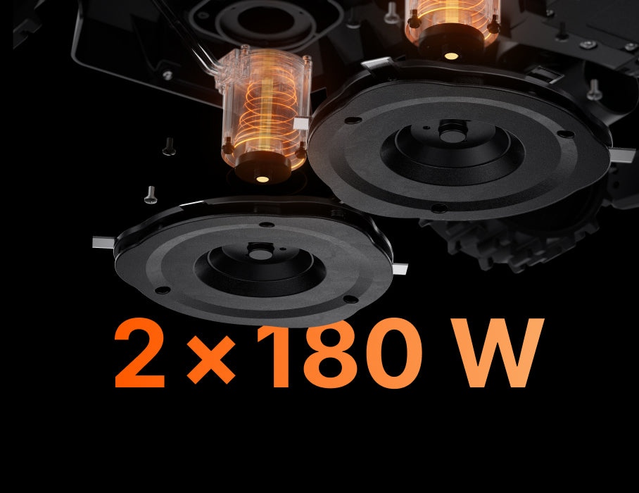 Segway Navimow i105E robot lawn mower with two powerful motors.