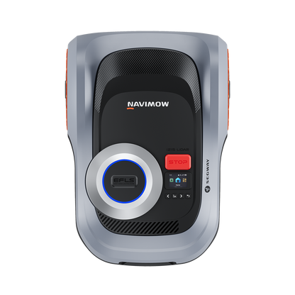 Segway Navimow robot lawn mower top view, smart navigation design