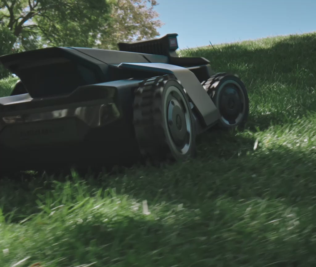 Load video: <p>Meet the Navimow AWD models. The first AWD robot mowers built to conquer up to 84% (40°) inclines with Xero-Turn™ precision.</p>